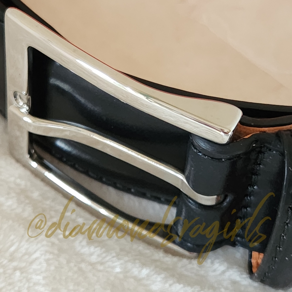 CARMINA Shoemaker Mens Cordovan Leather Belt Black Sz. 38/95 35MM New In Box - Picture 6 of 16